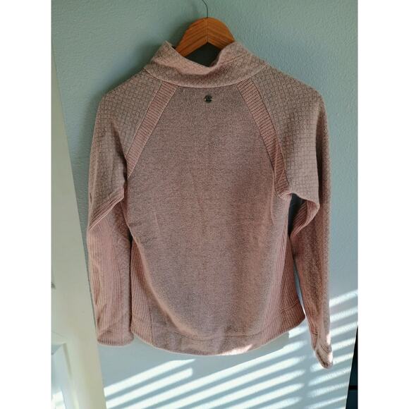 prAna Brandie sweater in light mauve heather small wool blend pink cozy warm - Picture 8 of 16